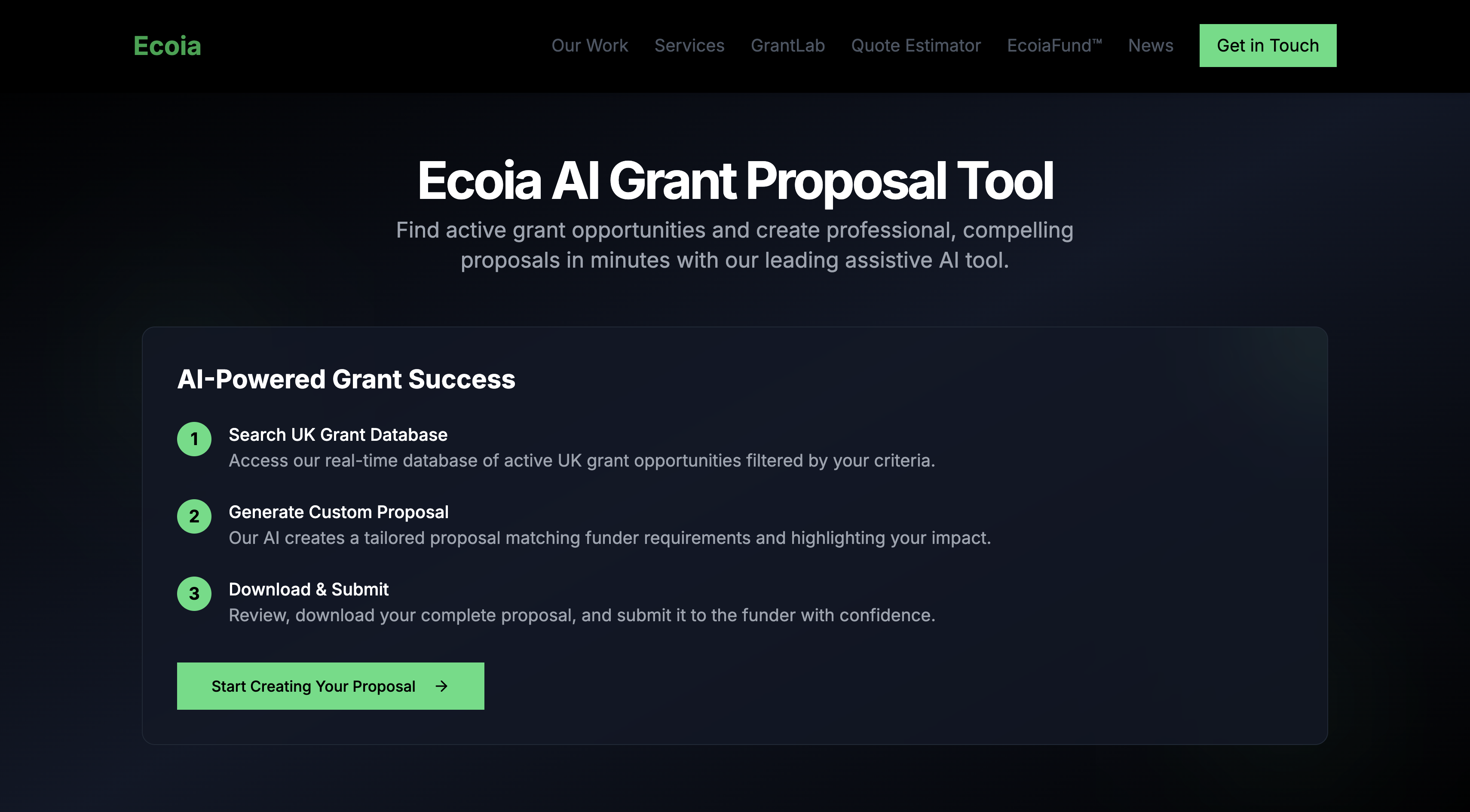 AI Grant Proposal Tool